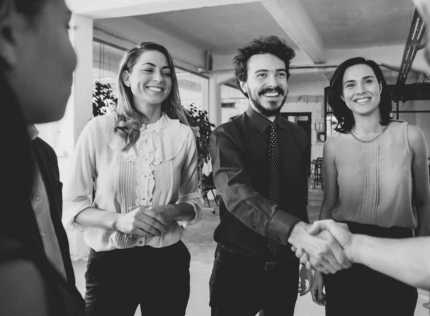 People collaborating in a meeting room